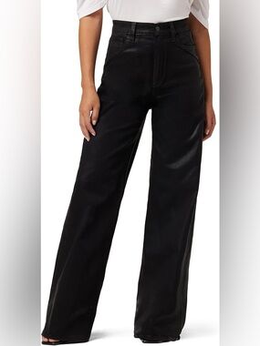 NWT Joe’s Jeans Mia Petite High Rise Wide Leg Coated in Black